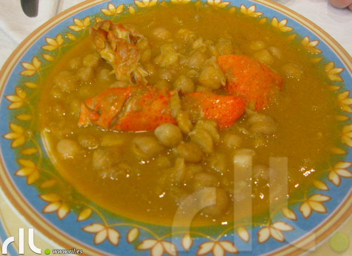 Garbanzos con bogavante